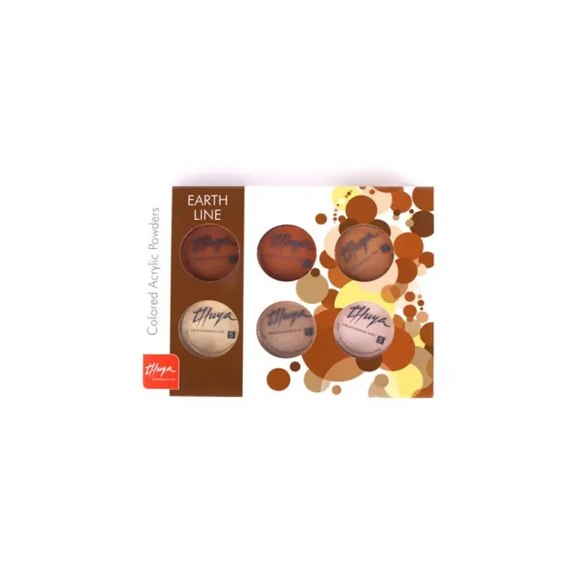 Evolution Gel Earth Line Kit akrylpulver 6x5g jordfarver