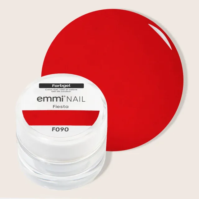Emmi-Nail Fiesta F090 farvegel 5ml knaldrød