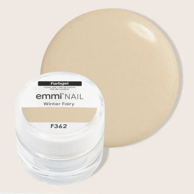 Emmi-Nail Winter Fairy F362 farvegel 5ml guldglitter
