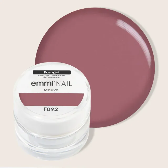 Emmi-Nail Mauve F092 farvegel 5 ml mørk rosé