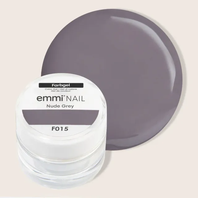 Emmi-Nail Farbgel Nude Grey F015 farvegel 5ml mørkegrå