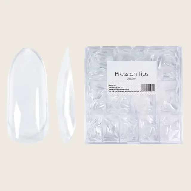 Emmi-Nail Press-On Tips fullcover 600 stk ABS