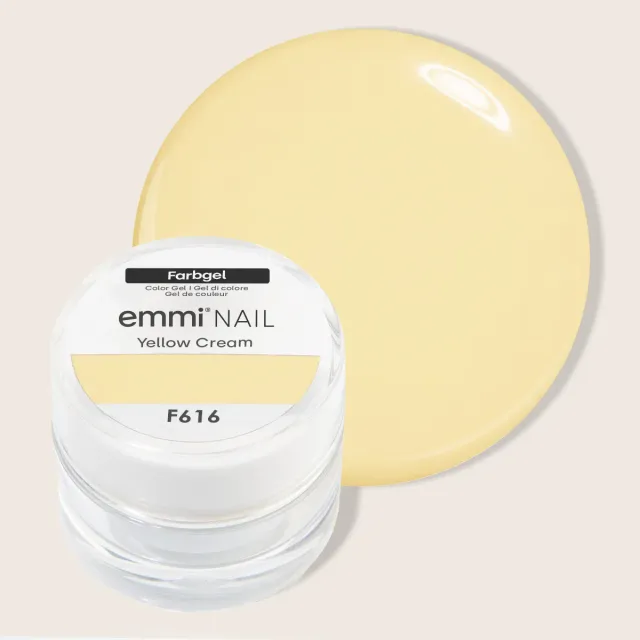 Emmi-Nail Yellow Cream F616 farvegel 5ml gul dækkende