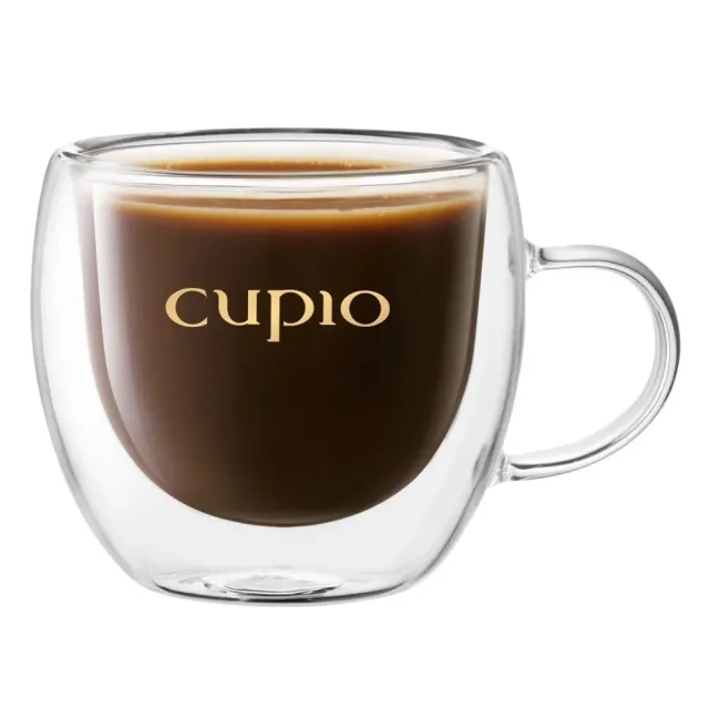 Cupio Nordic Morning, Love! dobbeltvægget kop glas 80 ml