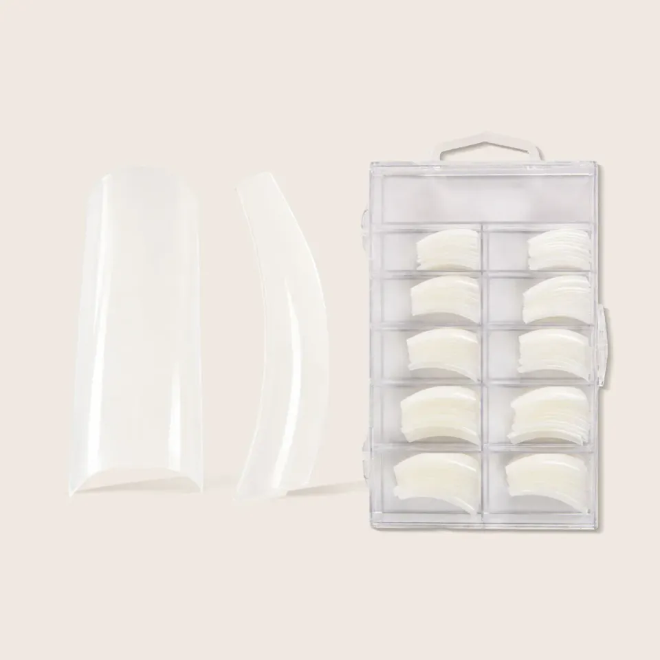 Emmi-Nail Tipkasten Curved Straight negletips 100 stk