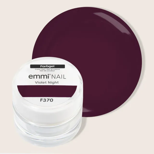 Emmi-Nail Violet Night F370 farvegel 5 ml mørkelilla vegan
