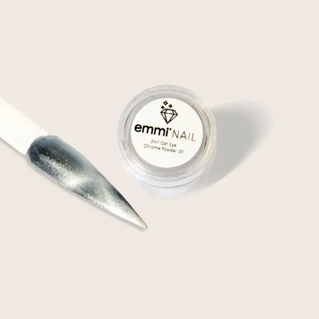 Emmi-Nail 2in1 Cat Eye Chrome Powder neglepudder magneteffekt
