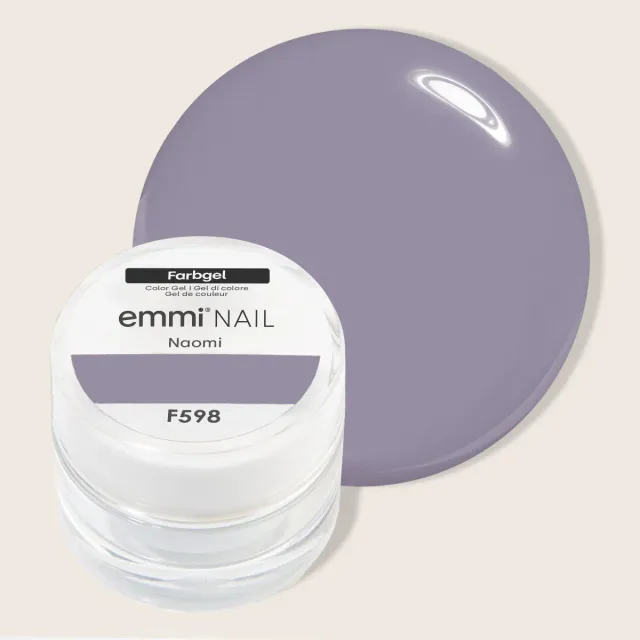 Emmi-Nail Farbgel Naomi F598 farvegel 5ml grå-lilla