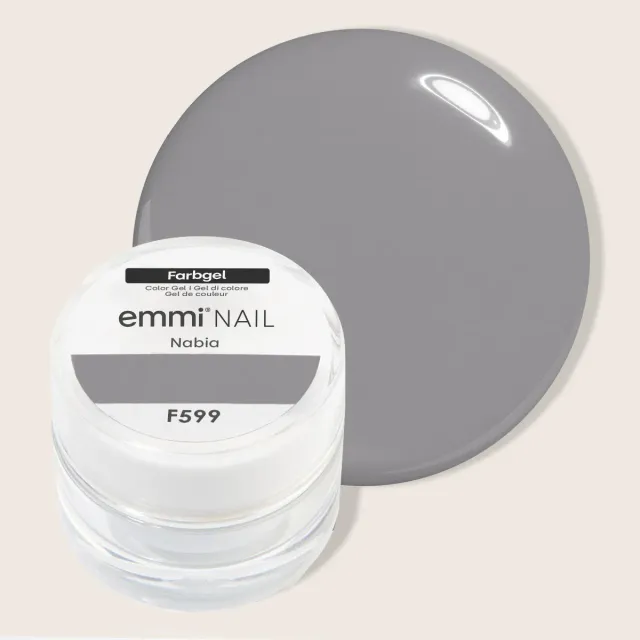 Emmi-Nail Nabia F599 farvegel 5ml mellemgrå