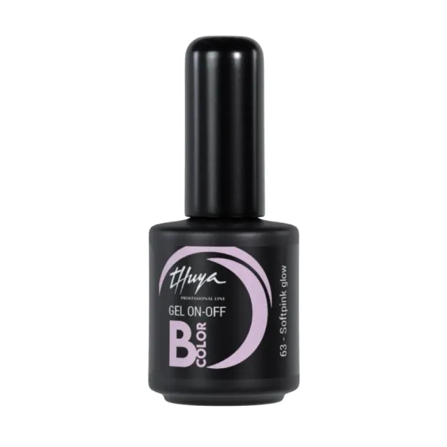 Evolution Gel B-COLOR GEL ON-OFF SOFT PINK GLOW nº63 gel polish  glitter