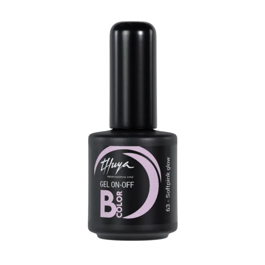 Evolution Gel B-COLOR GEL ON-OFF SOFT PINK GLOW nº63 gel polish  glitter