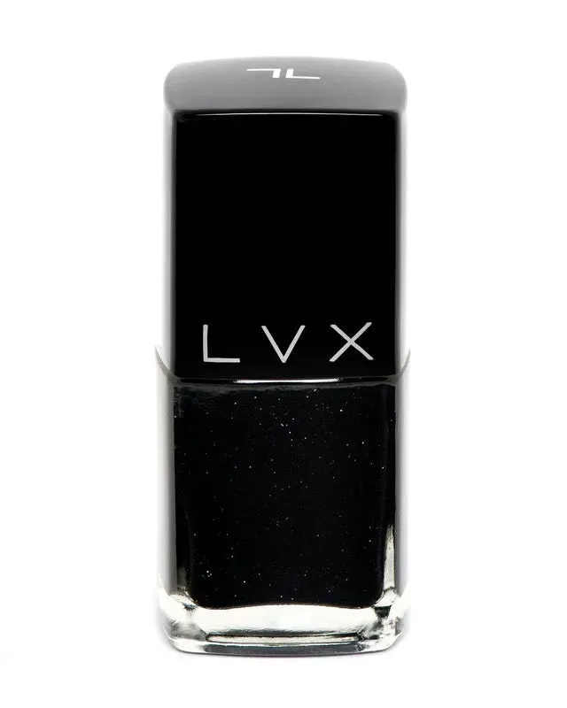 LVX Caviar neglelak sort glitter