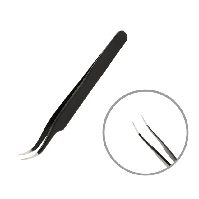 Emmi-Nail pincet lang neglepincet sort buet fin spids