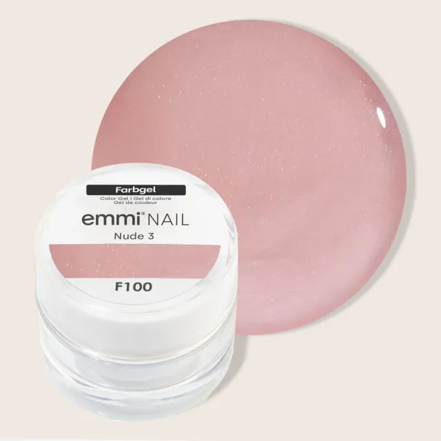 Emmi-Nail Nude 3 F100 farvegel 5 ml rosa-beige
