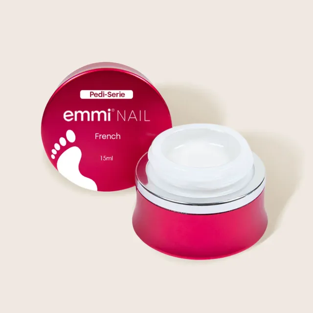 Emmi-Nail Pedi French White French-gel 15 ml blækhvid til pedicure