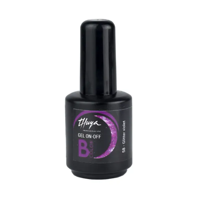 Evolution Gel B-Color Glitter Violet nº58 gellak lilla glitter