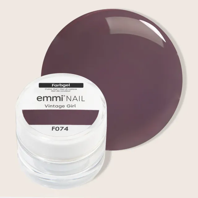 Emmi-Nail Vintage Girl F074 farvegel 5 ml grålilla