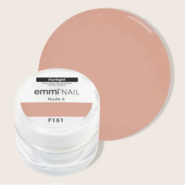 Emmi-Nail Nude 6 F151 farvegel 5 ml lysebrun