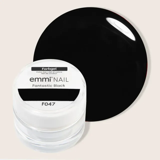 Emmi-Nail Fantastic Black F047 farvegel 5 ml sort