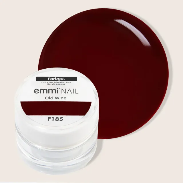 Emmi-Nail Farbgel Old Wine F185 farvegel 5ml mørkerød
