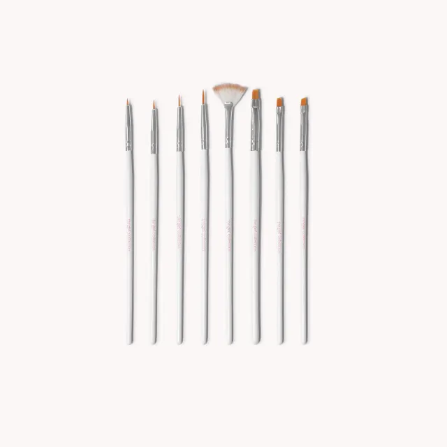 The Gel Collection Brush Set neglepensler 8 stk til nail art