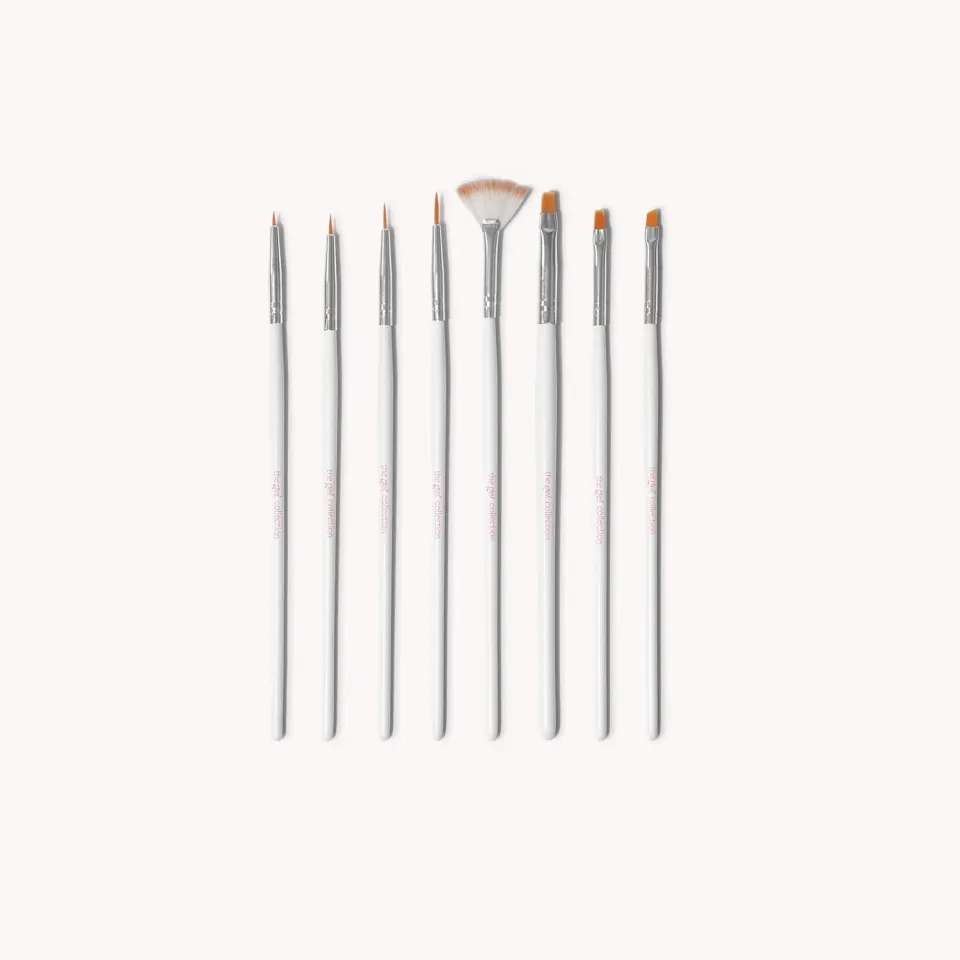 The Gel Collection Brush Set neglepensler 8 stk til nail art