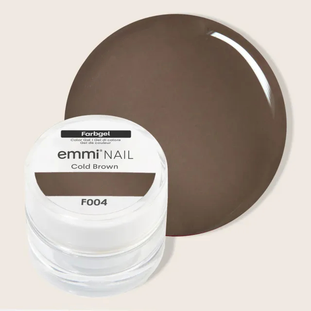 Emmi-Nail farvegel Cold Brown F004 5 ml kold brun