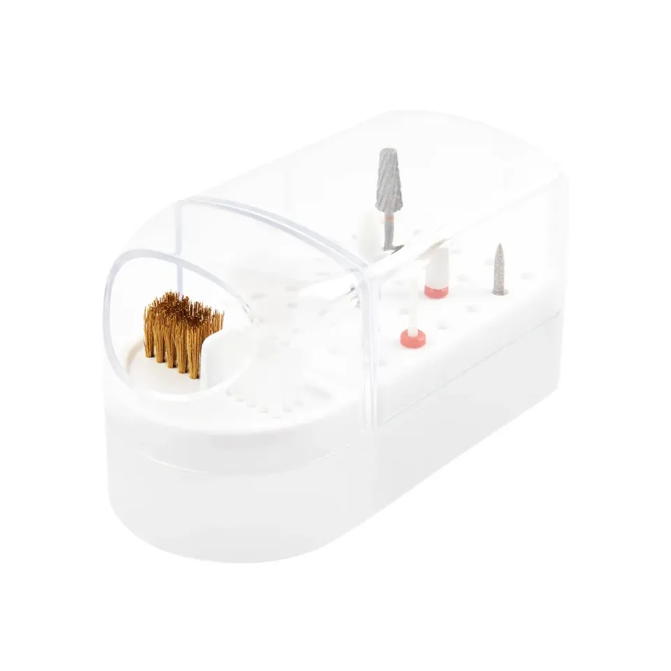 Emmi-Nail Bitholder opbevaringsboks 30 huller akryl