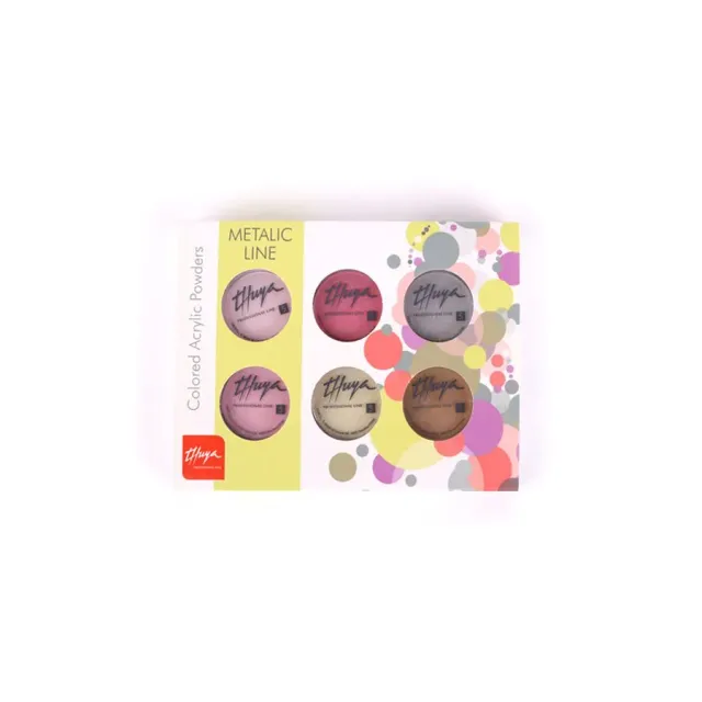 Evolution Gel Metallic Line Kit neglepudder 6 x 5 g metallic